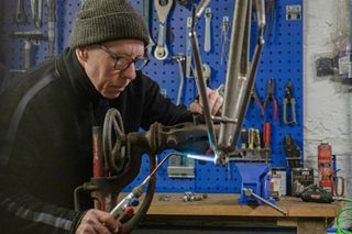 Vernon Barker Cycles welding