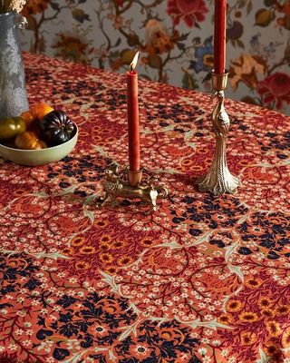 patterned tablecloth