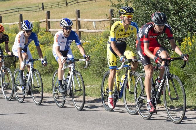 Rafal Majka sits in the peloton