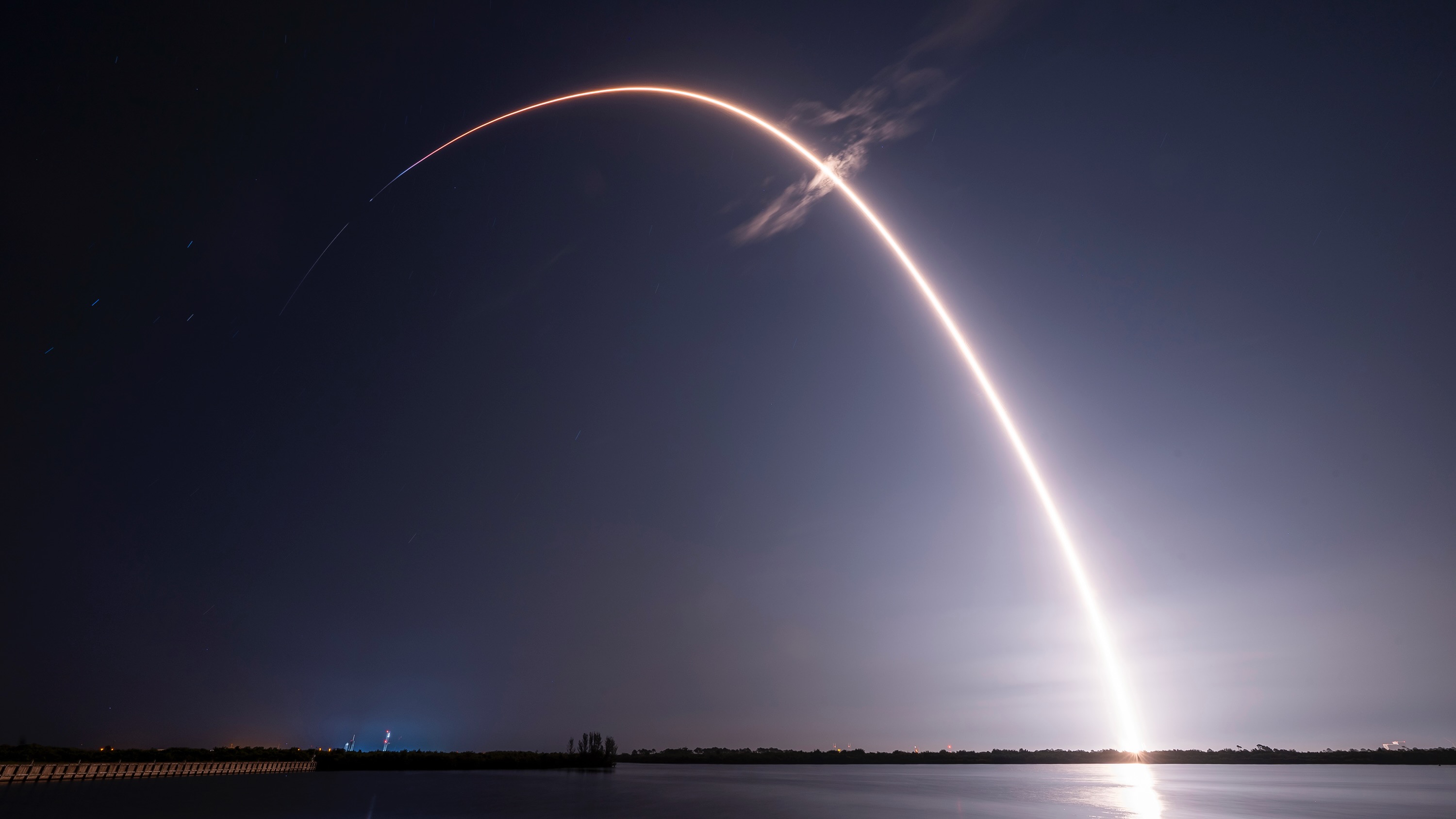 A SpaceX Falcon 9 rocket launches the BlueBird 8-10 mission for AST SpaceMobile from Florida on June 17, 2026.