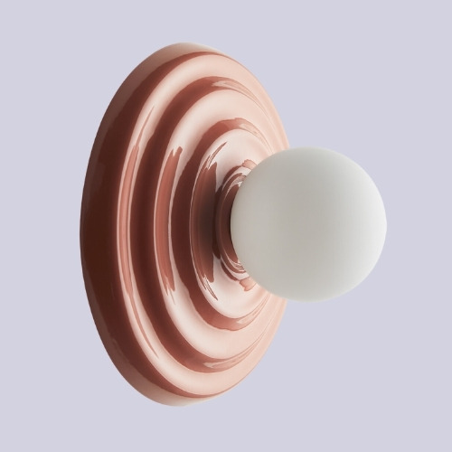 La Redoute, Holi Wall Light in Ceramic Relief and Opaline Glass