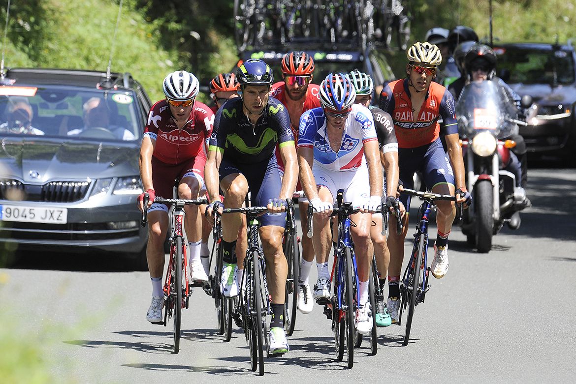 The early breakaway at the Clasica San Sebastian