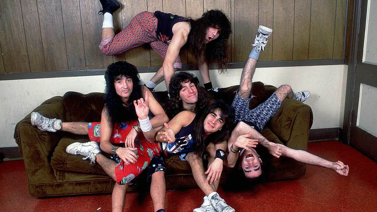 Anthrax posing on a sofa