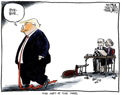 Political Cartoon U.S. Trump wall government shutdown Nancy Pelosi Chuck Schumer