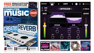 An image of the May issue of Computer Music depicting plugin layers on a horizontal frame