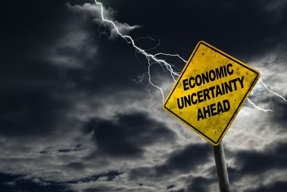 Economic Uncertainty Ahead sign