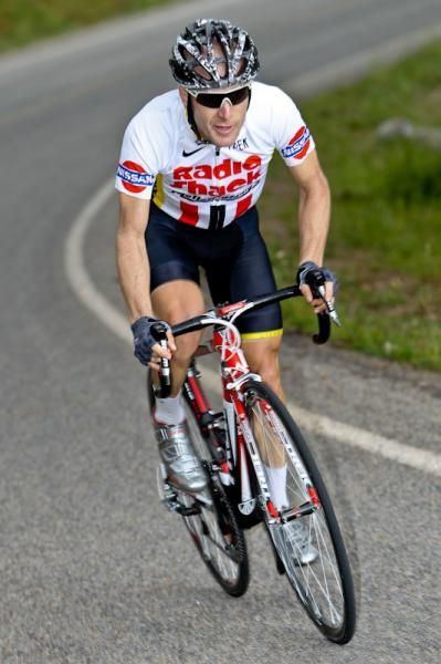 Levi Leipheimer (Mellow Johnny's) launches his race winning attack.