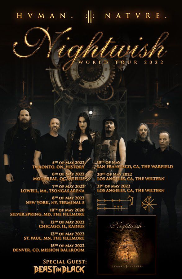 Nightwish announce US tour for 2022 Louder