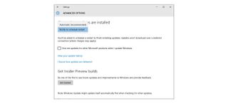 Screenshot of a Windows 10 menu showing how to notify to reschedule updates