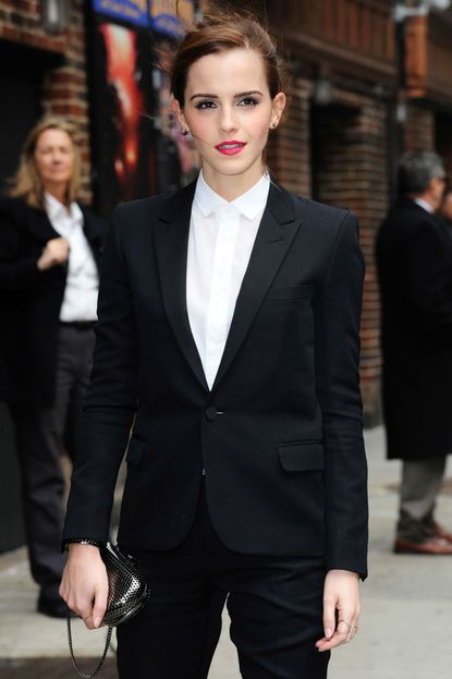 Emma Watson Saint Laurent suit