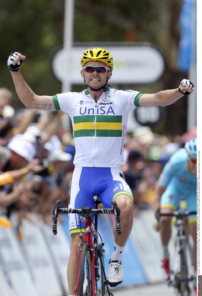 Jack Bobridge (UniSA) had plenty of time to celebrate victory