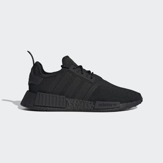 fully black adidas athletic shoes 