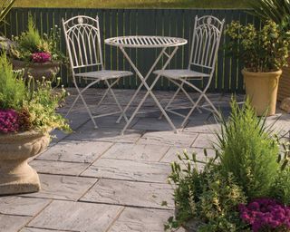 ECO paving from Bradstone on patio