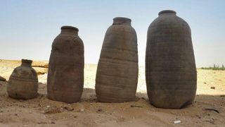 A number of large jars were found in the newly discovered tombs.