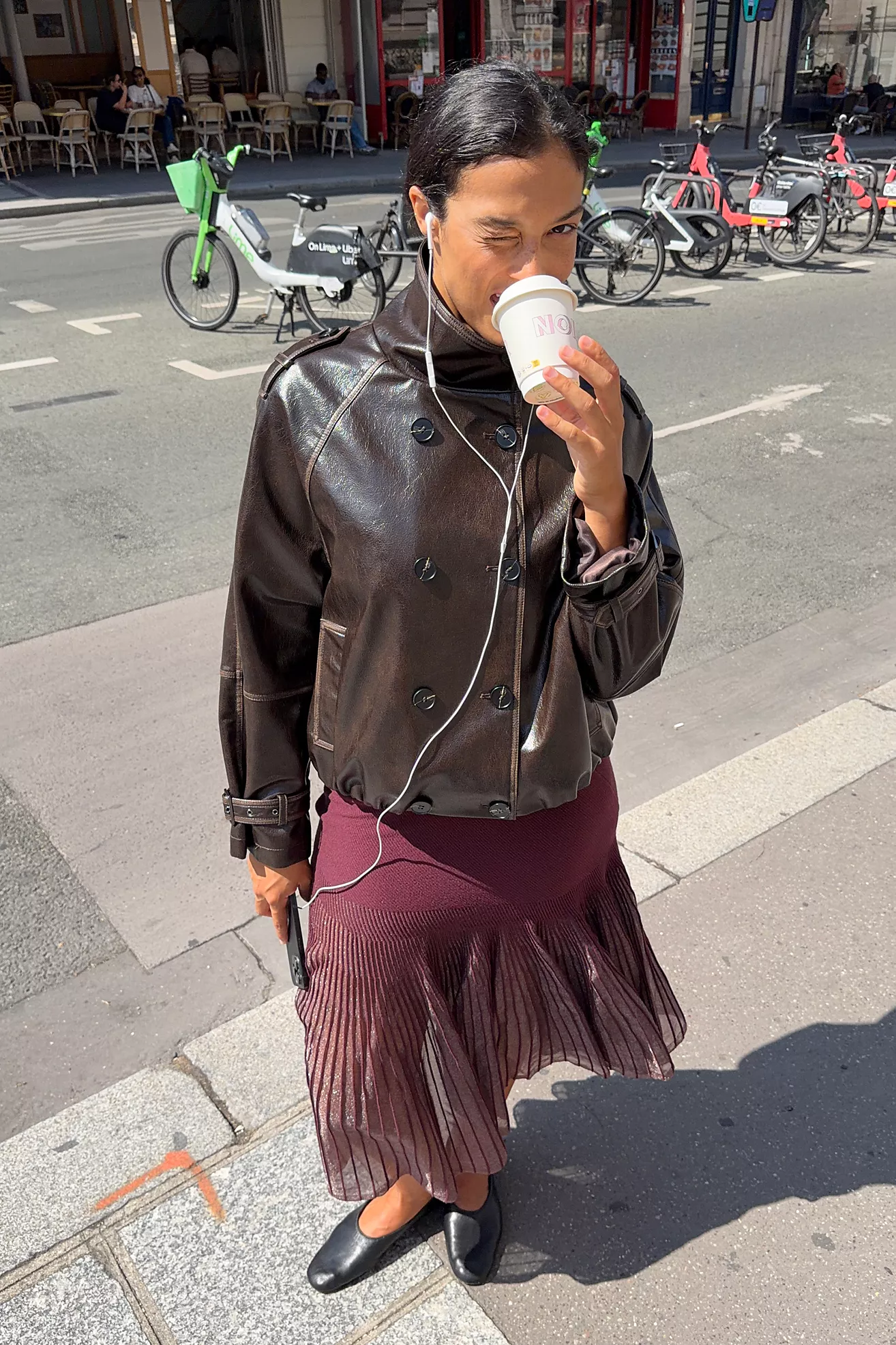 Pilcro Washed Faux-Leather Jacket
