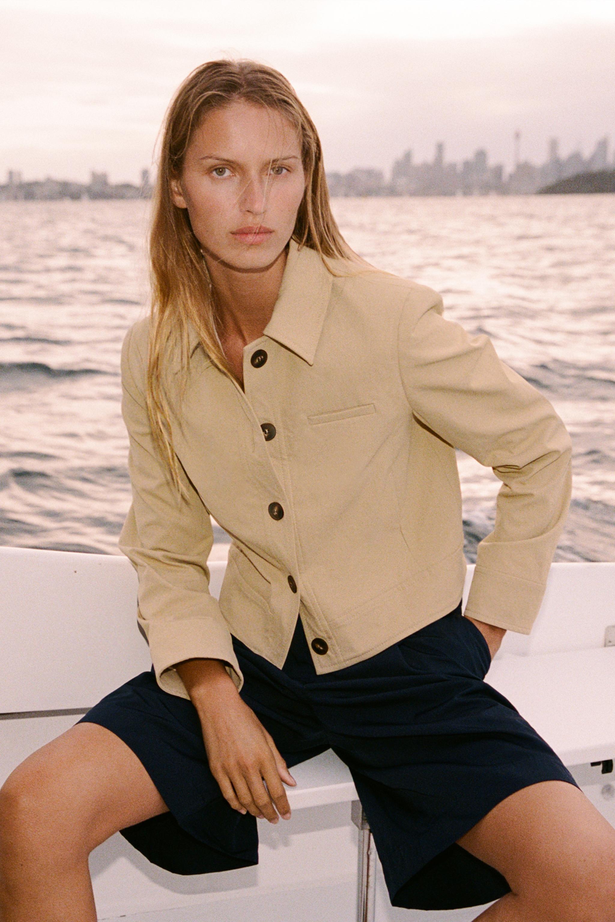 Short Jacket With Shoulder Pads