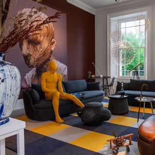 living room with sofa set