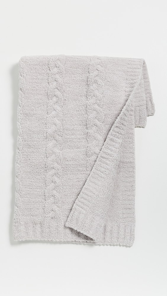 Barefoot Dreams Cozychic Braided Cable Receiving Blanket