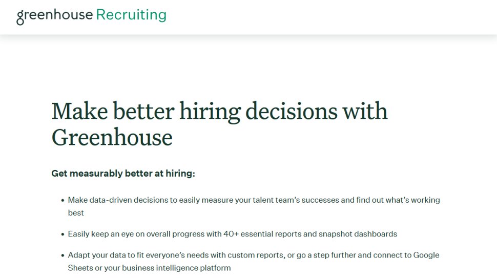 Greenhouse website screenshot (May 2025).