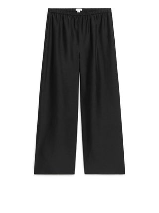 Silk Trousers - Black - Arket