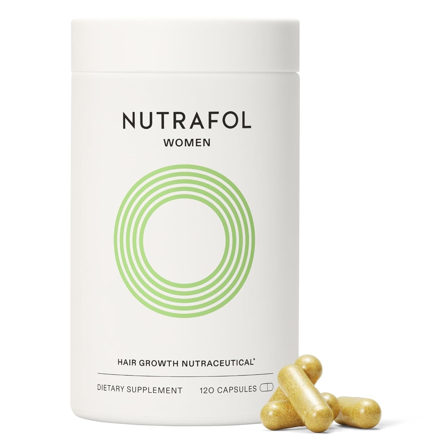 Nutrafol, Nutrafol Women's Hair Growth Supplements, Ages 18-44, Clinically Proven for Visibly Thicker and Stronger Hair, Dermatologist Recommended - 1 Month Supply