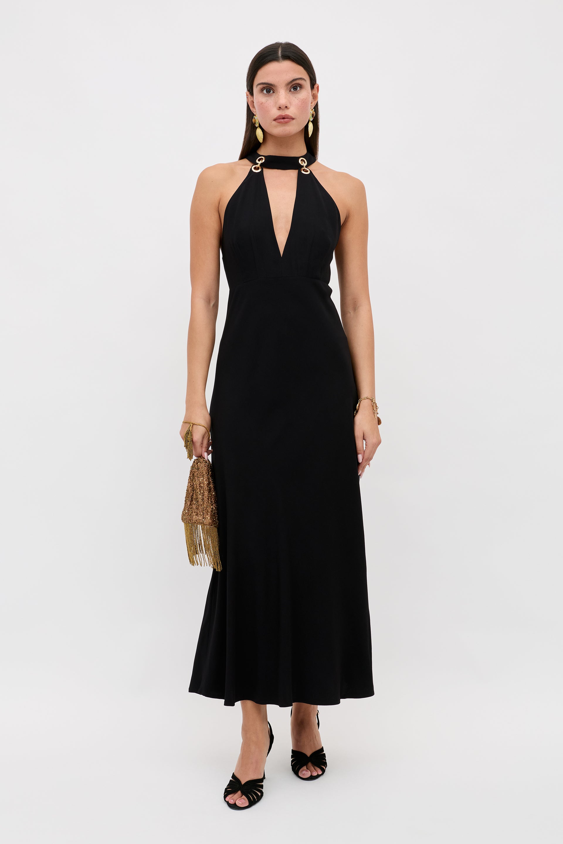Eleanora Midi Dress in Black