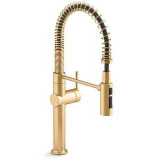 gold effect kitchen faucet 