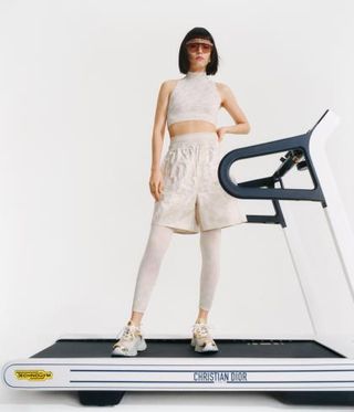 Model on treadmill