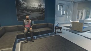 Waiting in Infinity Ltd reception during the Starfield Sabotage mission
