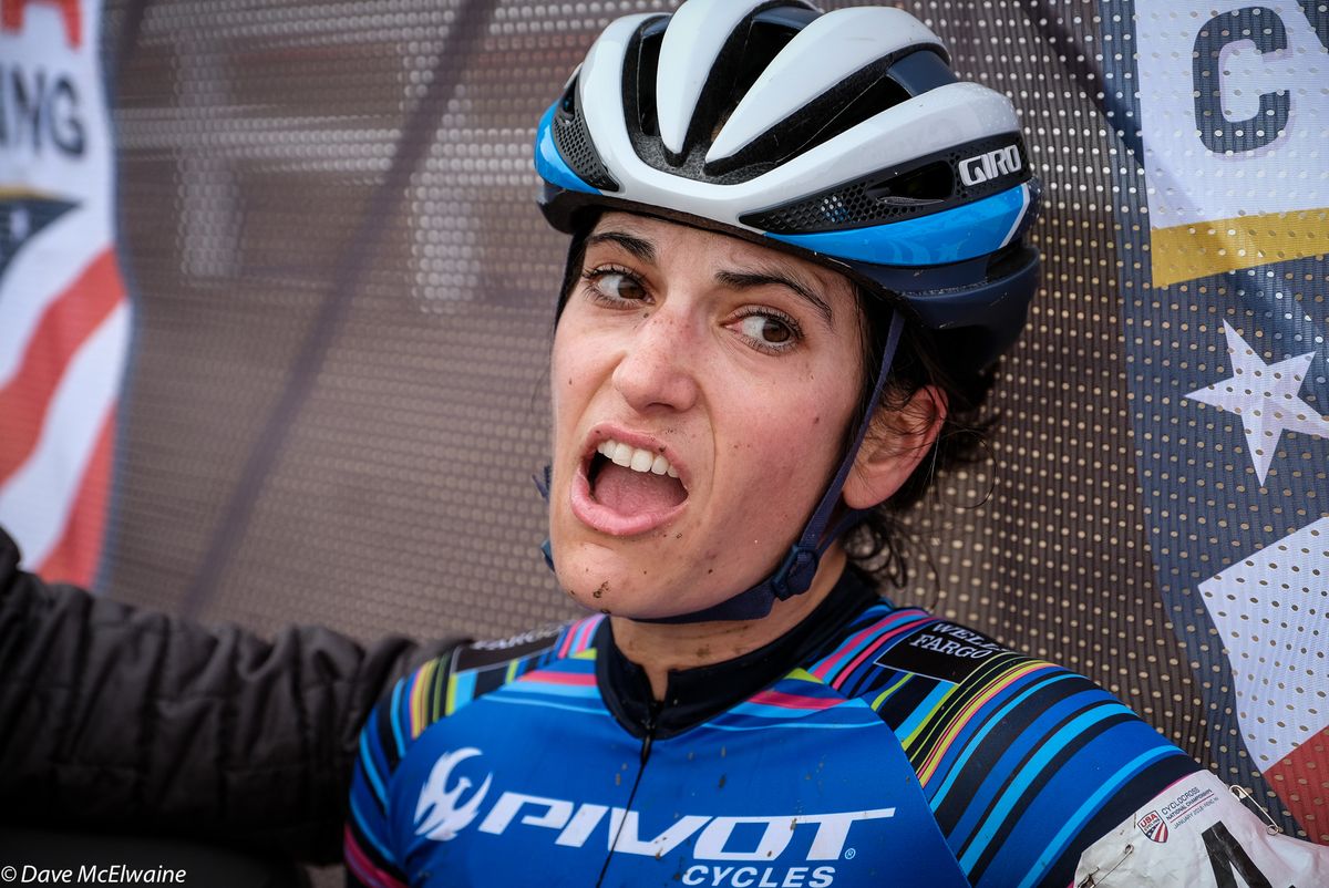 Courtenay McFadden (Pivot) was totally wasted after the race.