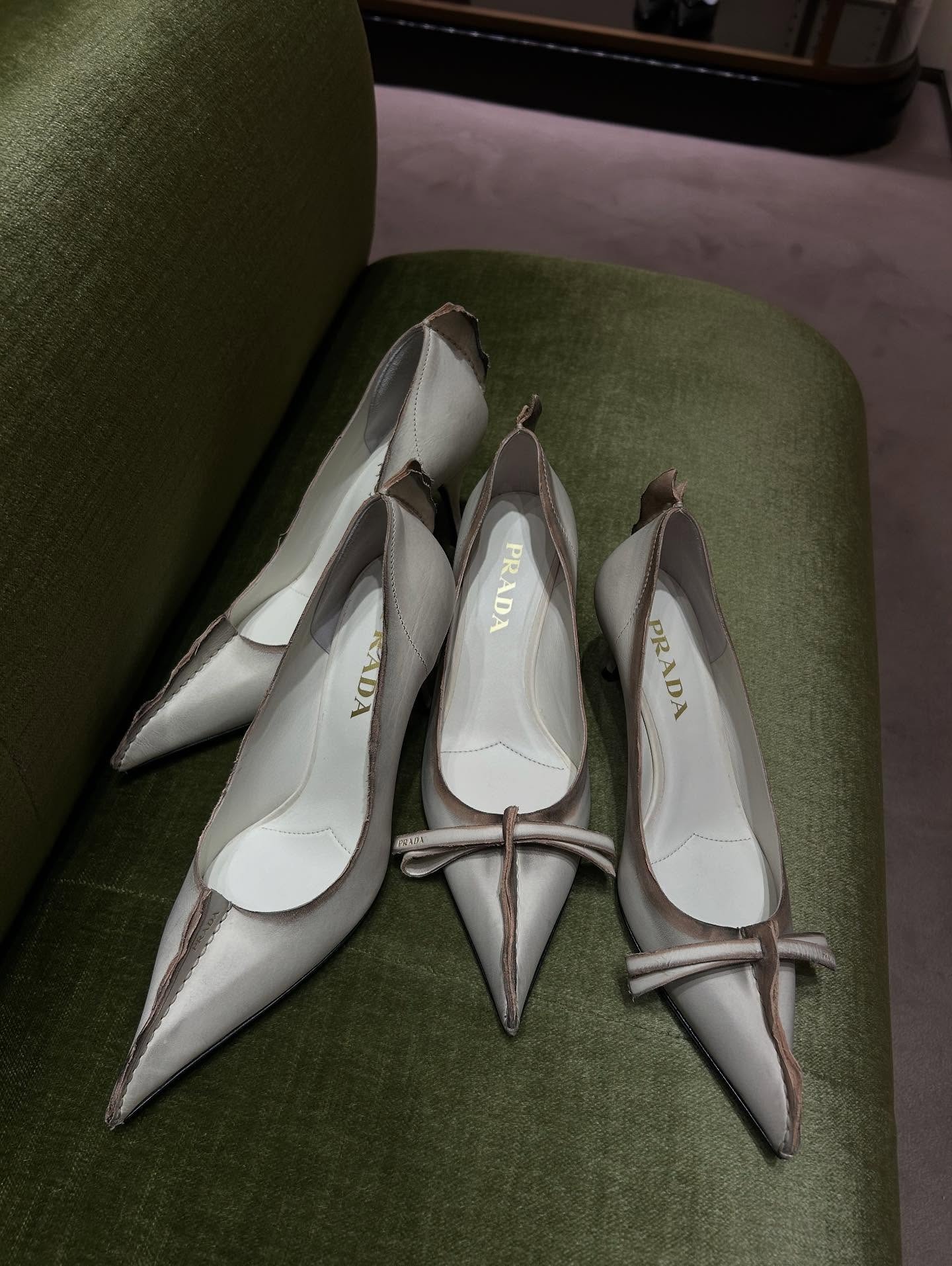 Prada Antiqued Pumps