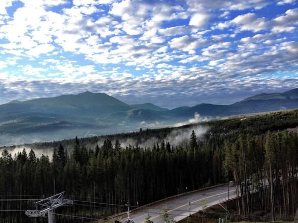 The view from Christoph Sauser's room in Breckenridge