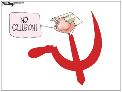 Political cartoon U.S. Trump Russian collusion