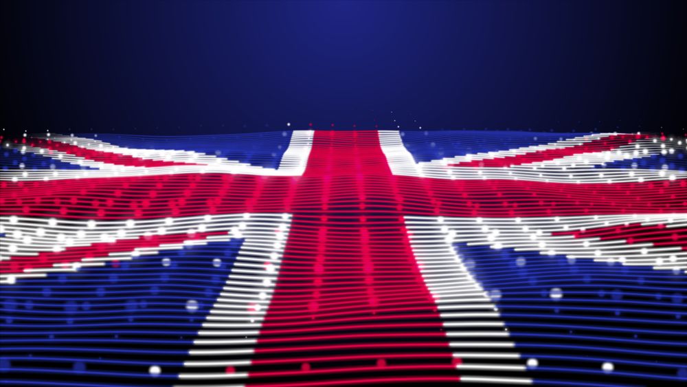 A digital depiction of the Union Jack flag 