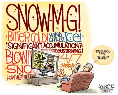 Editorial cartoon U.S. Weather Snow Winter