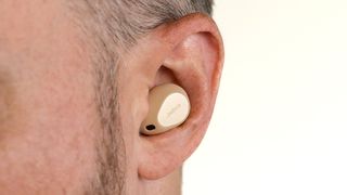 Close-up view of Jabra Elite 10 earbuds.