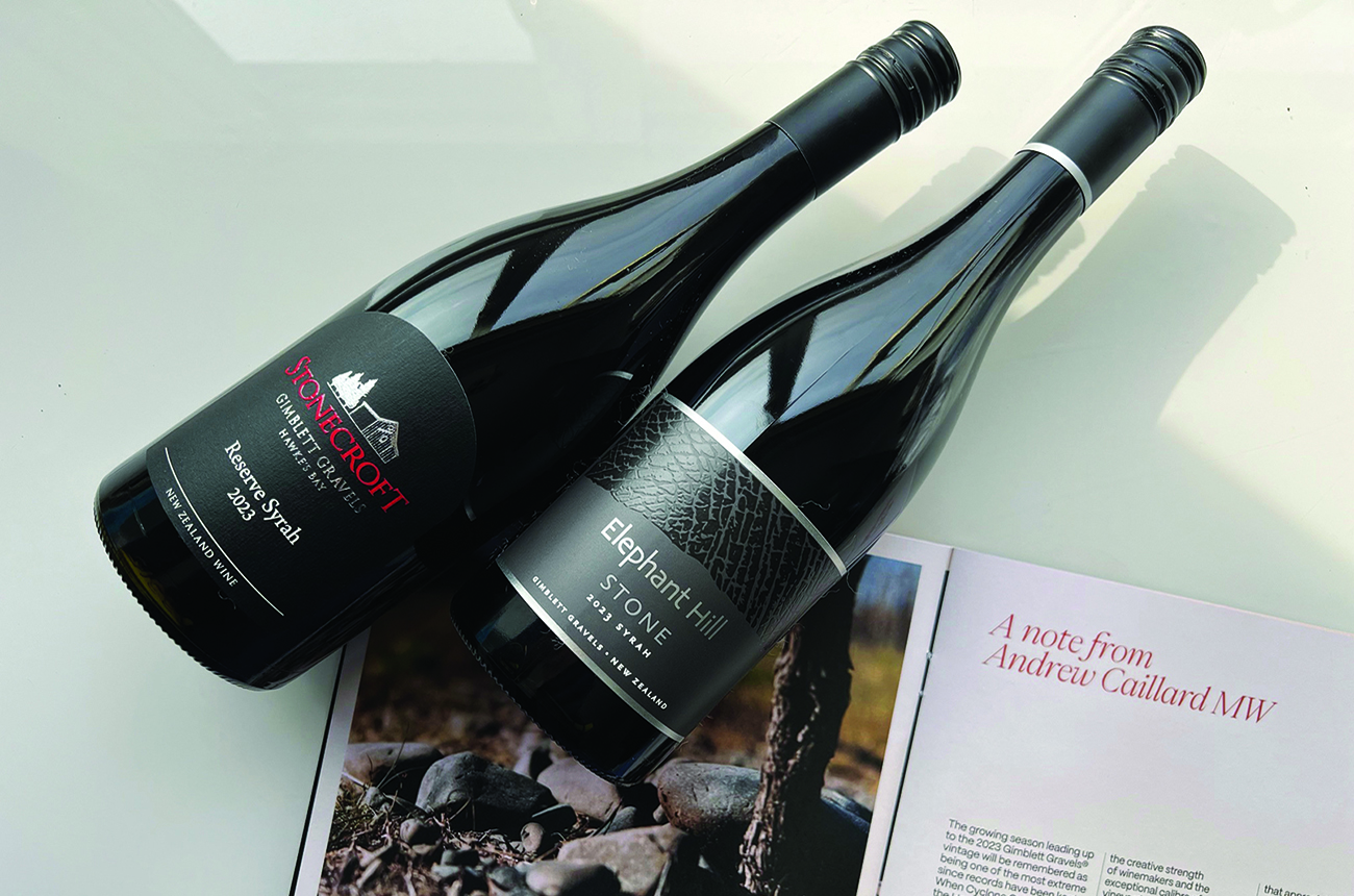 Two bottles of Gimblett Gravels wines