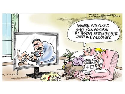 Political cartoon Michael Grimm Bieber