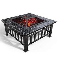 Fire Pit Table with BBQ Grill Shelf: £109.99