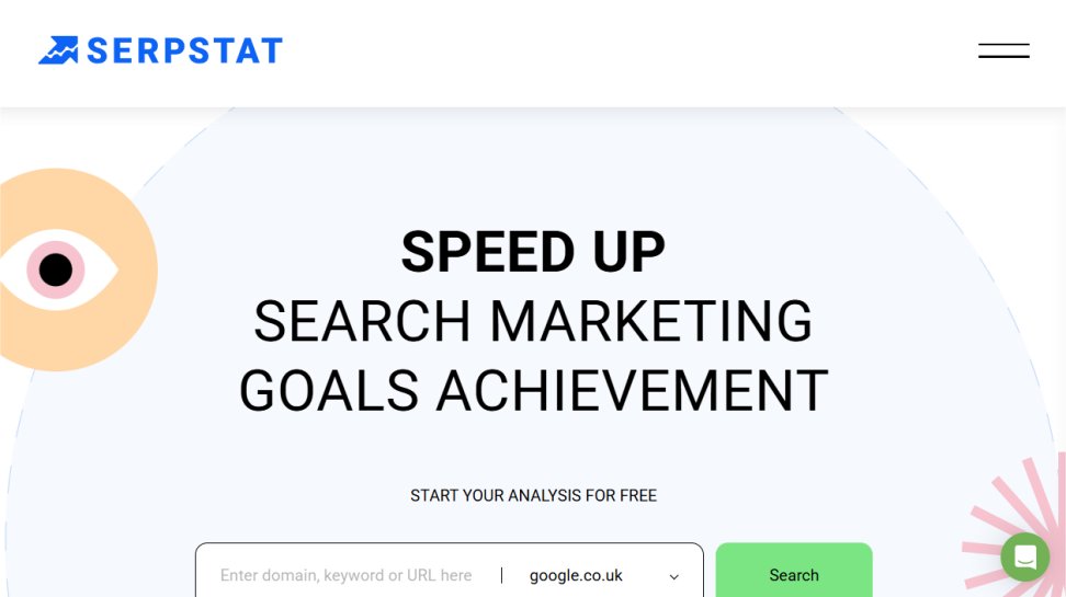 Serpstat website screenshot (July 2025).