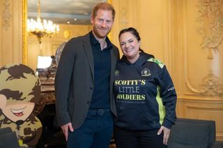 Prince Harry and Nikki Scott of Scotty's Little Soldiers