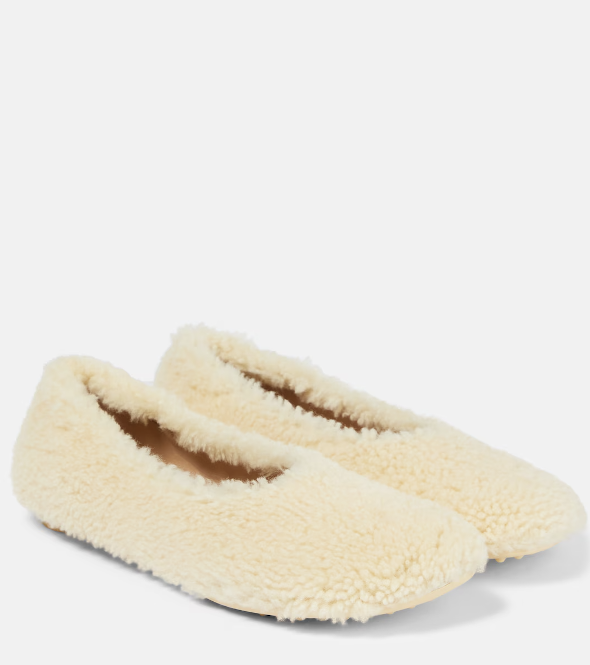 Tee Shearling Mary Jane Flats