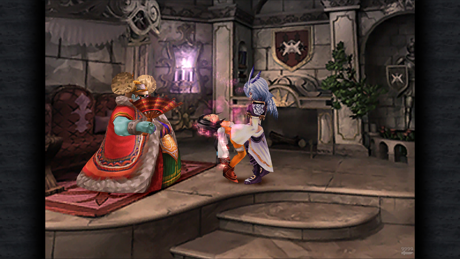 Kuja holds Garnet in Final Fantasy 9