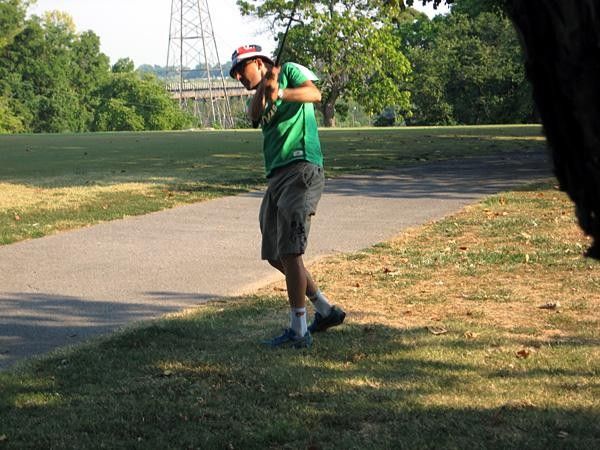 Chipping out from the rough.