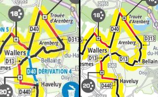 The route around the Arenberg trench at Paris-Roubaix