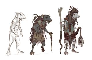 Concept art for an elder rat