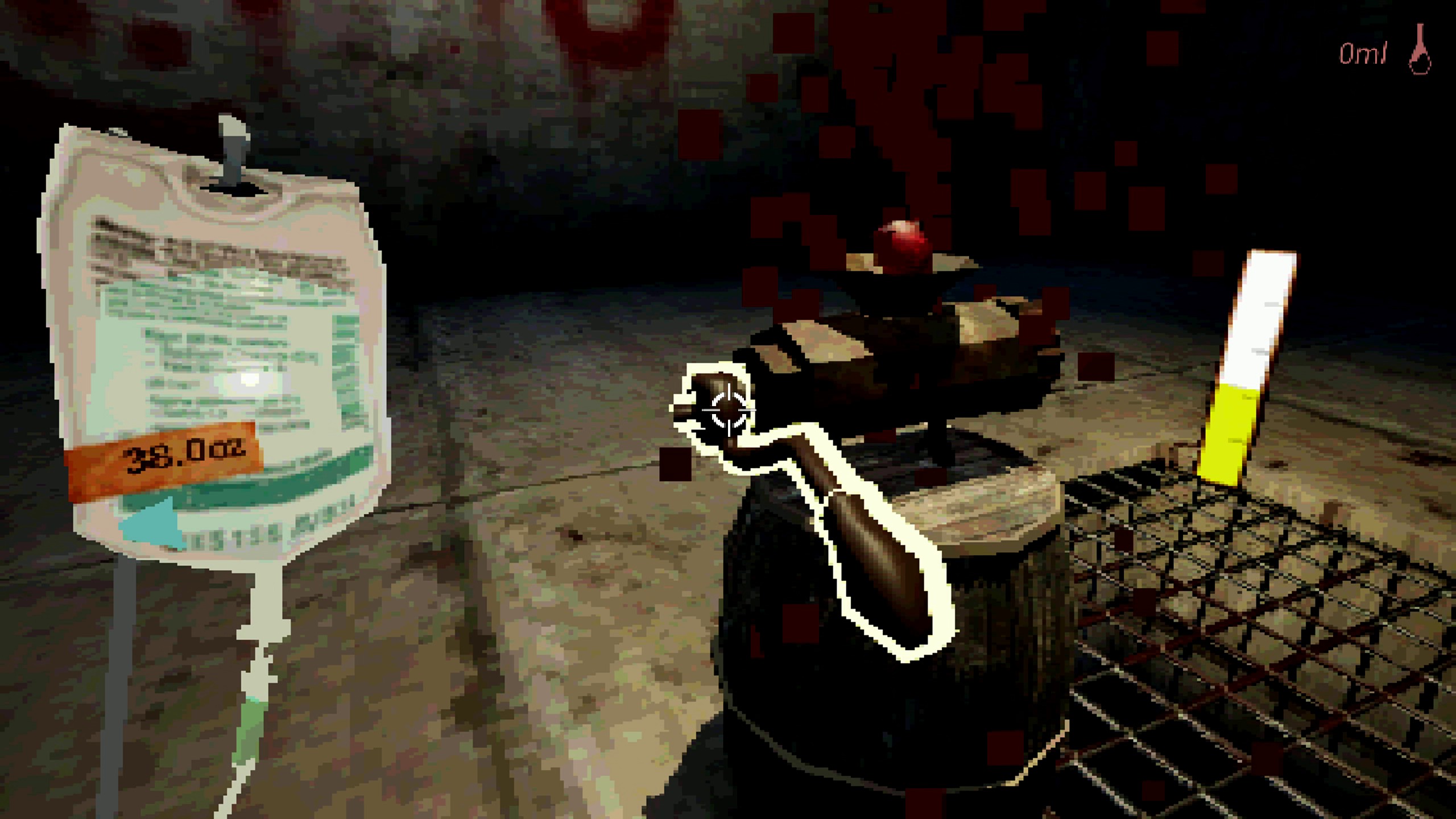 Grinding flesh.