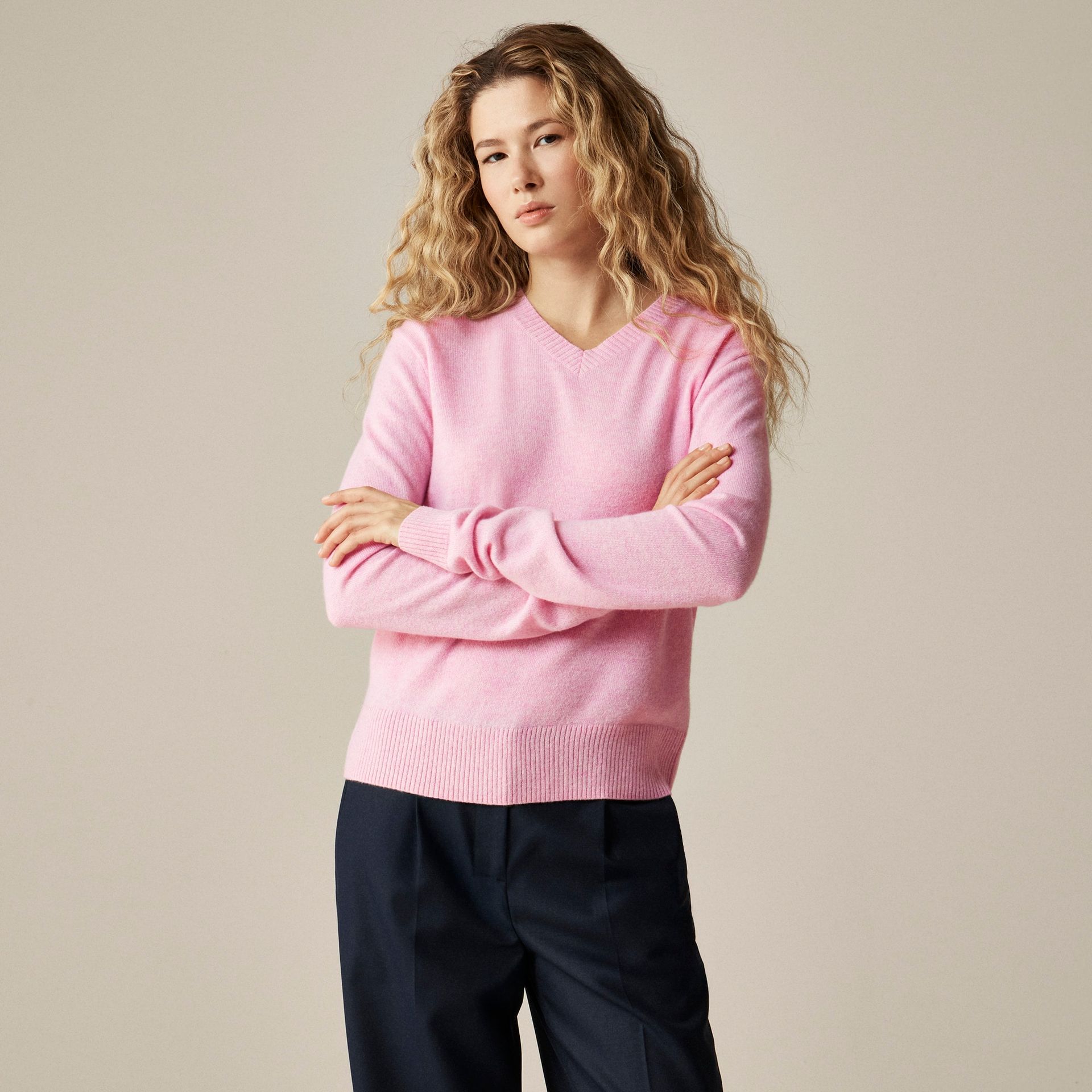 Cashmere High V-Neck Sweater