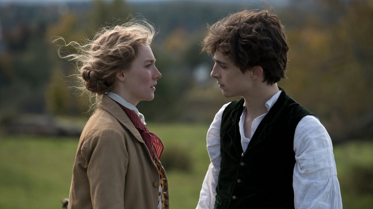 Saoirse Ronan and Timothee Chalamet in Little Women