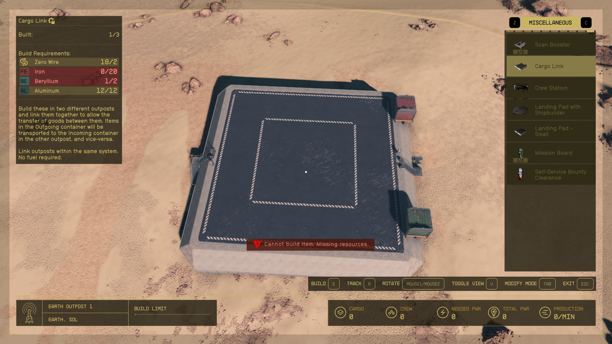 Starfield Cargo Link
